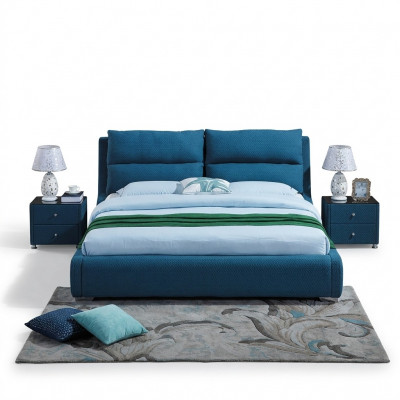 Design Liederbett Schlofzëmmer 3tlg. Set 2x Nuetsdësch Luxus Better Miwwelen