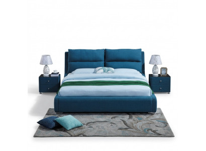Design Liederbett Schlofzëmmer 3tlg. Set 2x Nuetsdësch Luxus Better Miwwelen