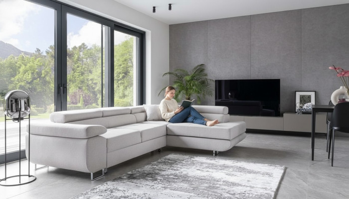 Wunnlandschaft L Form Ecksofa Textil Design Polster Garnitur Sofa Wénkel Eckcouch
