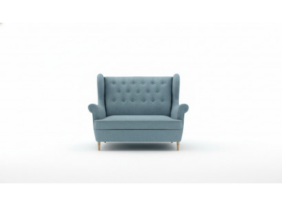 Chesterfield Bank Zweisitzer 2er Sofa Canapé Couchage Polster Samt Couchen