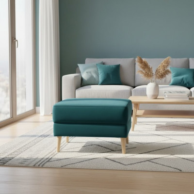 Foussocker Sëtzocker Sëtzpouf Wunnzëmmer Designer Hocker Lieder Textil