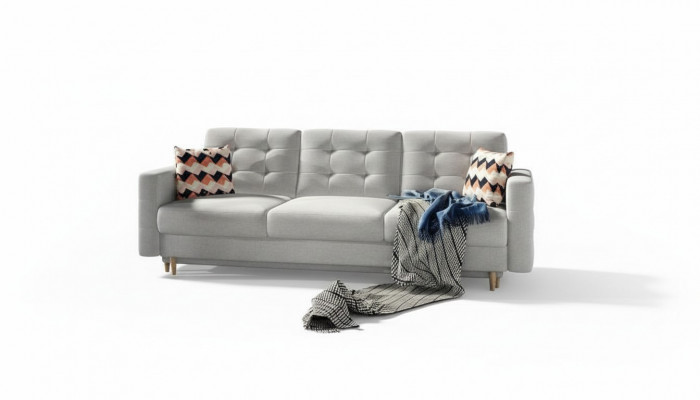 Dreisitzer Sofa Klassesch Couch Polster 3 Plaz 100% Textil Couchen Stoff Neit