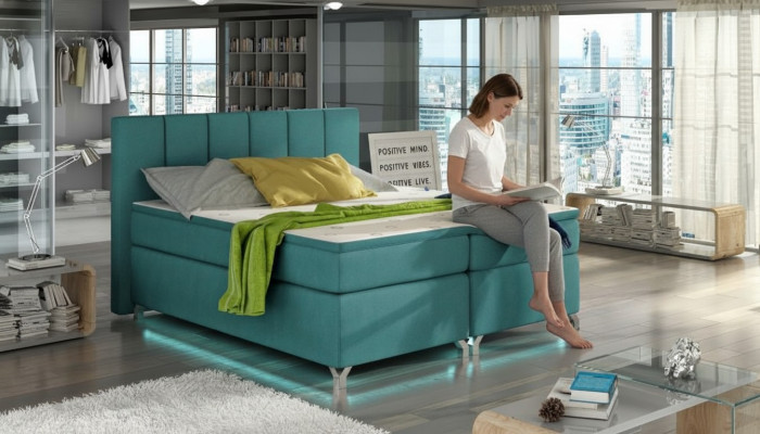 Luxus Designer Polsterbett Bett Betten Designerbett Boxspring Textil 180x200 Nei