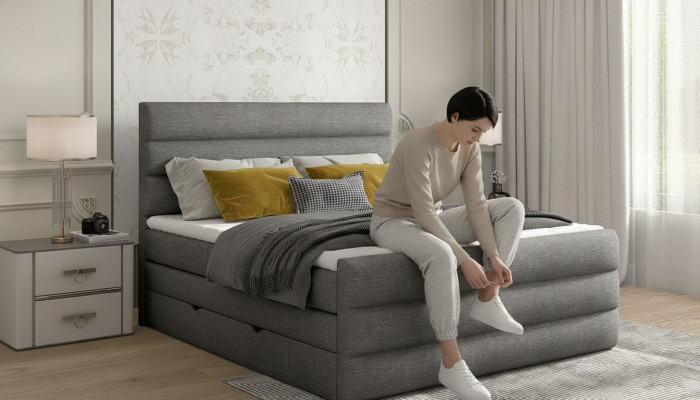 Luxus Boxspring-Bett Design Better Hotel Ariichtung Duebelbett 140/160/180x200