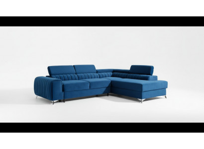 Canapé mat Bettergeschoss & Schlofffunktion Eckcouch Stëffcanapé Textil Canapé Canapéen Nei