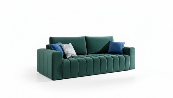 Klassesch Dräisëtzer Canapéen Polstersofa 3-Sëtzer Textil Canapéen Stoffsofa Neit