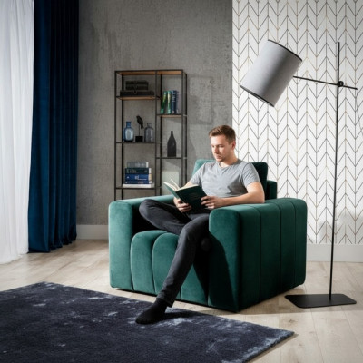 Fotell Canapé Sofa Relax Lieder Lounge Polster Club Seier Luxus Fernsehdesign
