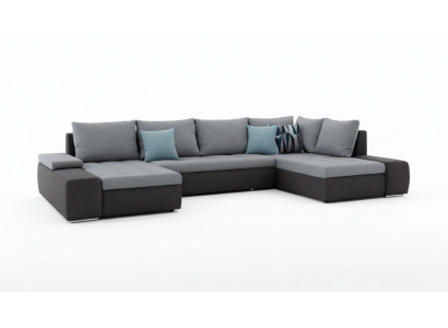 Wunnlandschaft Luxus Canapé Couch Garnitur Eckcanapé Textil Couchen Canapéën Miwwelen Neit
