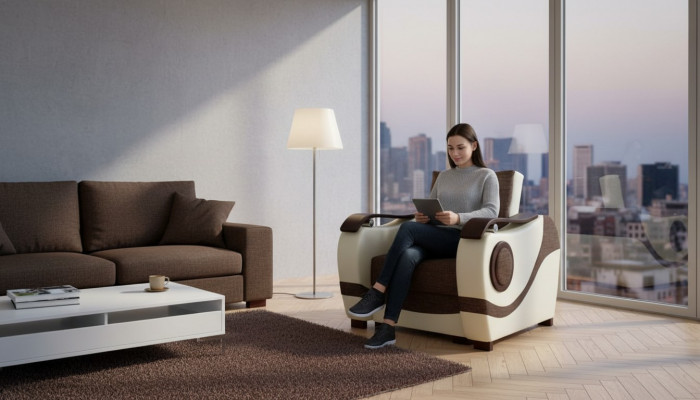 Club Lounge Fauteuil Designer Lehnstull Canapé 1 Sëtzer Fernseh Polster Einsëtzer