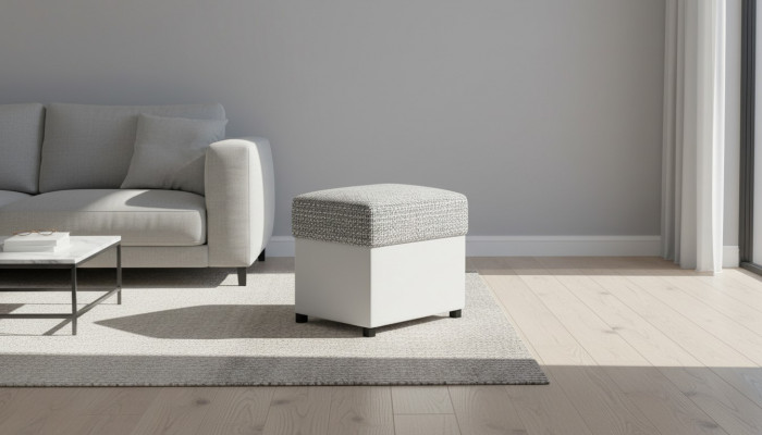 Hocker Pouf Fousserstellung Miwwelen Wunnen Sëtzbéngke Sëtz Textil Gro