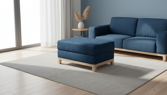 Ottoman Fouss-Schemel Sëtz-Hocker Sëtz-Pouf Wunnzëmmer Designer Hocker Polster Bank.