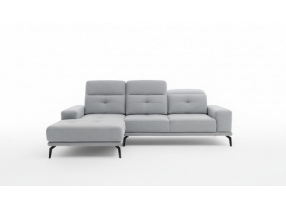 L-Form Ecksofa Stoff Sëtz Garnitur Designer Wunnlandschaft Textil Couch Sofa Nei