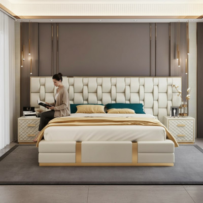 Edelstol Luxusbett Metall Lieder Better Hotel Chesterfield 180x200