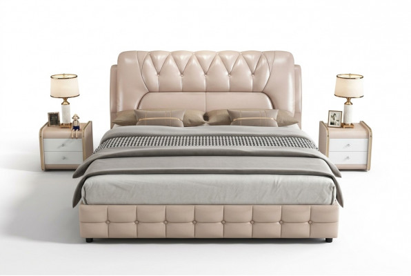 Designer-Bett Polster Design Luxus Duebel Hotelbette 180x200cm