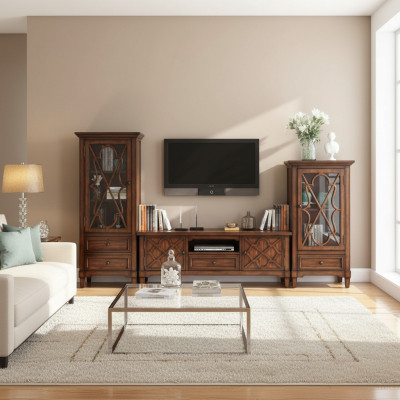 Wunnmauer Sideboard Design 2x Schaf rtv Niddregbrett Anrichte 3 teileg Set Vitrin.