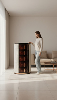 Héichkommode Braun Luxus Schaf Modern Design Miwwelen Holz Kommoden Wunnzëmmer