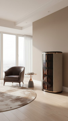 Héichkommode Braun Luxus Schaf Modern Design Miwwelen Holz Kommoden Wunnzëmmer