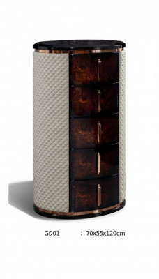 Héichkommode Braun Luxus Schaf Modern Design Miwwelen Holz Kommoden Wunnzëmmer