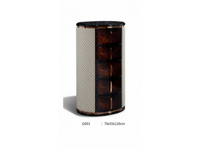 Héichkommode Braun Luxus Schaf Modern Design Miwwelen Holz Kommoden Wunnzëmmer