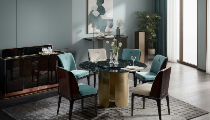 Stull Blo Iesszëmmer Modern Still Design Miwwelen Luxus Designer Ariichtung Nei