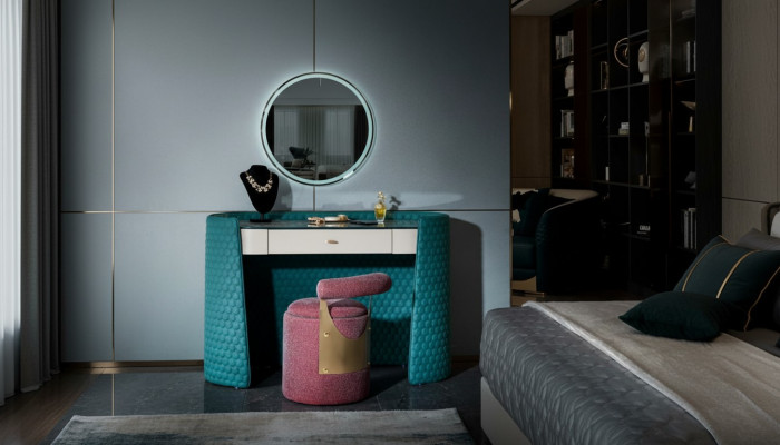 Schminktisch Hocker Schlofkummer Lieder Textil Konsolen Modern Design Schmink Nei