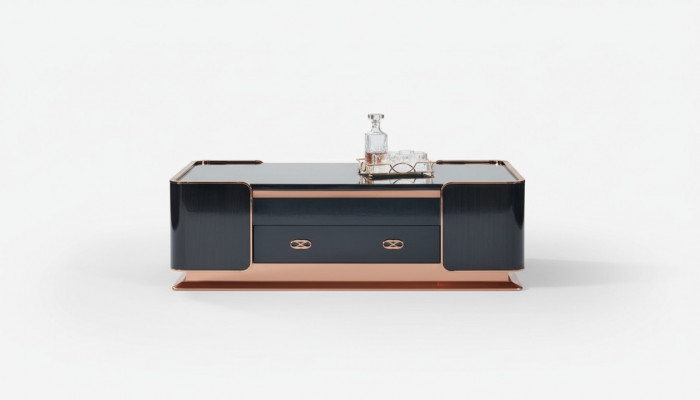 Couchtisch Holz Brong Edel Dëscher Modernen Design Miwwelen Luxus Wunnzëmmer