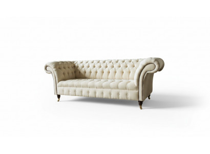 Chesterfield Crème Textil Wunnzëmmer Nei Kreativ Modern Design Miwwelen Luxus Canapé