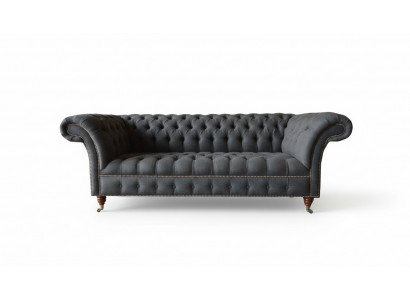 Chesterfield 3 Sëtz Textil Donkelschof Moderne Design Sofaen Sofa Miwwelen Designer