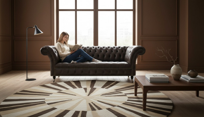 Chesterfield 3 Sëtzer Modern Design Couchen Ledersofa XXL Sëtzméiwwel Méiwwel Sofaen