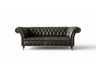 Chesterfield 3 Sëtzer Modern Design Couchen Ledersofa XXL Sëtzméiwwel Méiwwel Sofaen