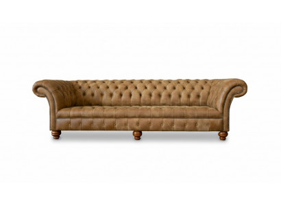 Chesterfield 4-Platzer Hellbrong Modern Design Canapéen Lieder Sofa Kreativ Miwwelen