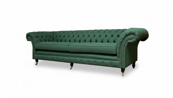 Chesterfield 4 Plaz Déifgréng Wunnzëmmer Design Couchen Sofa grouss Miwwelen Stoff