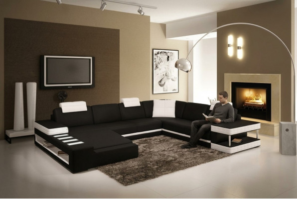 Lieder-Sofa Ecksofa Wunnlandschaft Designer Couch Luucht Sofa Polster Hallstadt -S