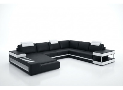 Lieder-Sofa Ecksofa Wunnlandschaft Designer Couch Luucht Sofa Polster Hallstadt -S