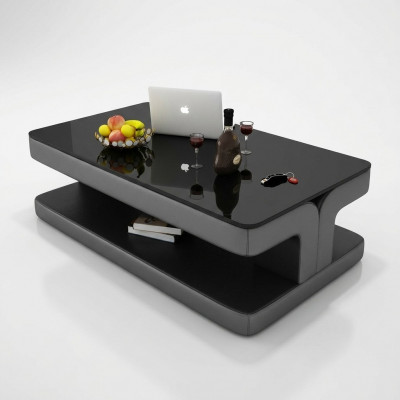 Designer Salontafel Polster Dësch Lieder Glas Modernen Dëscher Glas