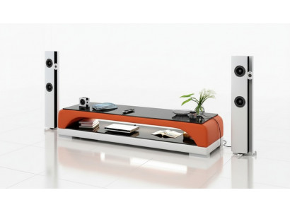 RTV TV Sideboard Lieder Glas Dësch Fernseh Schaf Dësch Lowboard Mo.H