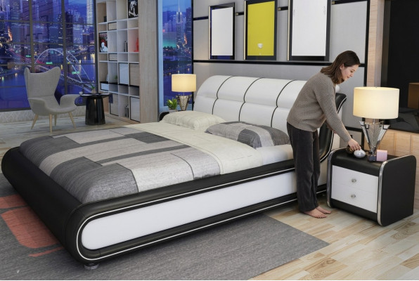 Duebel Better Kinneksbett Schlofkummer Luxus Italienesche Stil Miwwelen 180x200cm