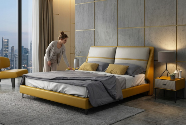 Luxus-Schlofzëmmer-Bett Design Luxus duebel Hotelbeter 180x200 cm