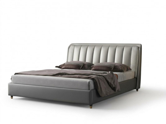 Designer Bett Schlofzëmmer Better Textil Lieder Hotel Luxus Polster XXL Grouss Holz