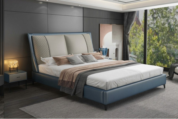 Designer Bett Schlofzëmmer Better Textil Lieder Hotel Luxus Polster Samt Stoff