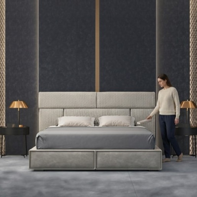 Bett Design Bett Duebel Bestiet Modern Hotel Gestell Schlofzëmmer