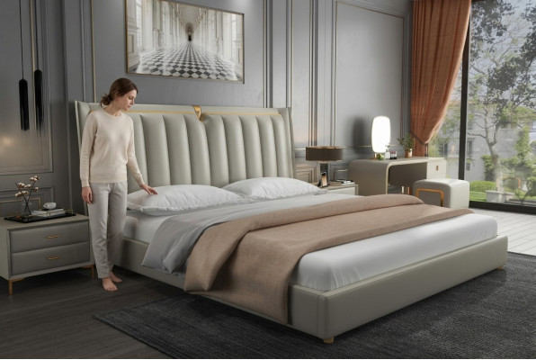 Luxus Bett Polsterbett Lieder Schlofzëmmer Better 180x200cm Duebelbett