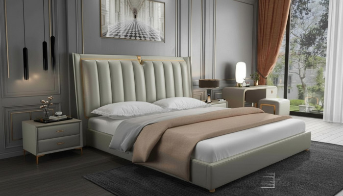 Luxus Bett Polsterbett Lieder Schlofzëmmer Better 180x200cm Duebelbett