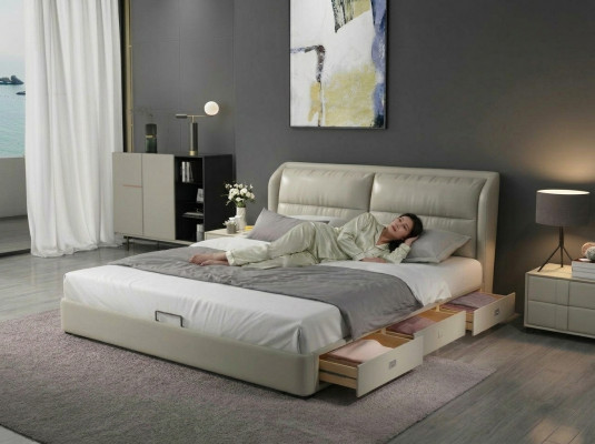 Designer Bett Schlofkummer Better Textil Lieder Hotel Luxus Polster Samett Stoff