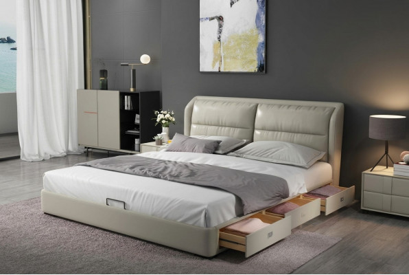Designer Bett Schlofkummer Better Textil Lieder Hotel Luxus Polster Samett Stoff
