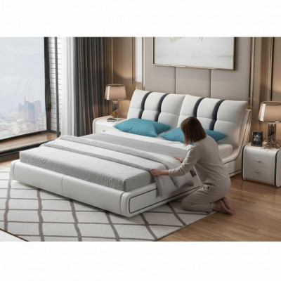 Designer Bett Schlofzëmmer Better Ariichtung Hotel Luxus Polster Lieder Miwwelen