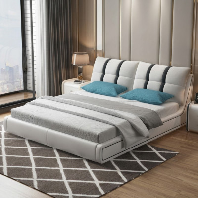 Designer Bett Schlofzëmmer Better Ariichtung Hotel Luxus Polster Lieder Miwwelen