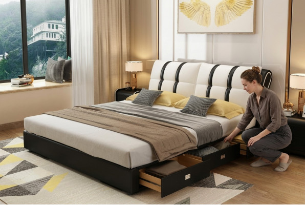 Designer Bett Schlofzëmmer Better Textil Hotel Luxus Polster Sëtz Stoff Italien