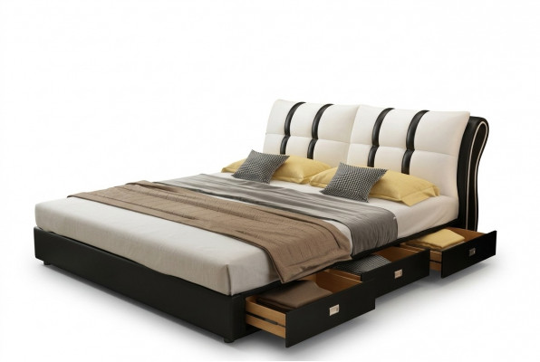 Designer Bett Schlofzëmmer Better Textil Hotel Luxus Polster Sëtz Stoff Italien