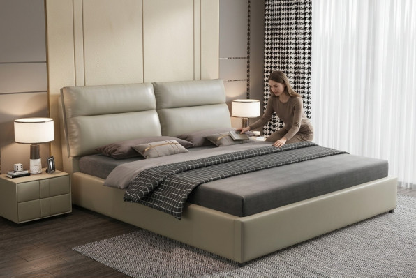 Design Bett Schlofzëmmer Textil Lieder Polster Modern Better 180x200cm